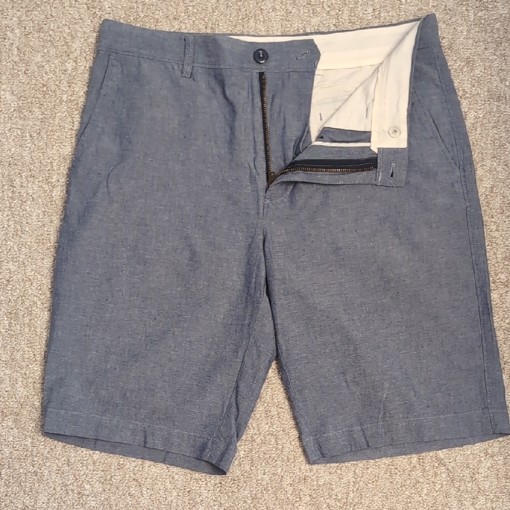 J. Crew Men's Chambray Blue Flat Front Shorts